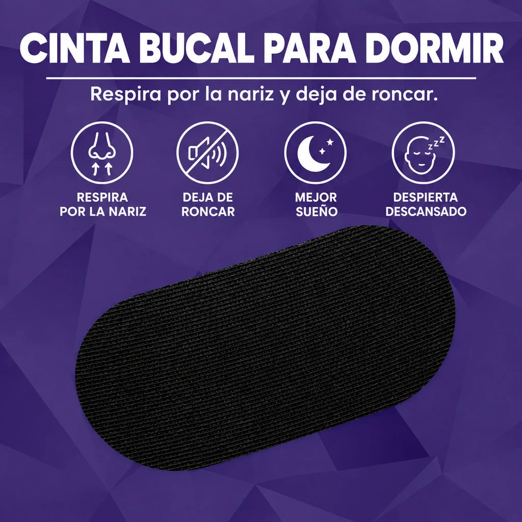 Cinta bucal para dormir – respira por la nariz y ronca menos